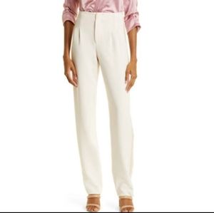 CINQ À SEPT Ruthy Sequin Stripe Pants InPearl/ Travertine Size 0 NWT